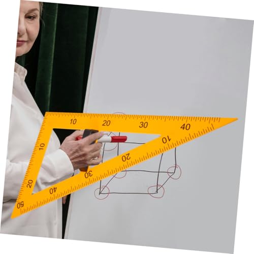 Regla triangular magnética de plástico resistente con ángulos de 45 y 60 grados 5