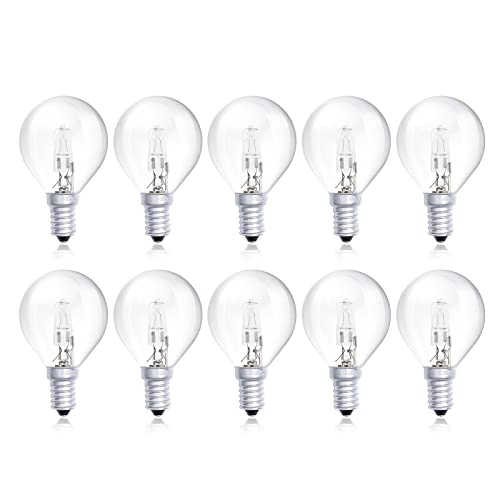 Bonlux 42W E14 P45 Ampoule Halogène Dimmable Blanc Chaud 2700K résistance à haute température 100° AC220-240V 613lm pour l’éclairage de maison, salon, restaurant, etc (10pcs) Cover