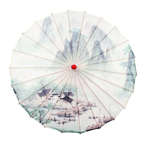 YAOGUI Elegant Handmade Asian Parasol With Traditional Pattern Bamboos Silk Umbrella For Weddings And Cosplays