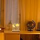 luolety Rechteckiger LED Licht Displaysockel, 15 cm großer LED-Ständer aus Holz, beleuchteter Sockel aus Holz für Acrylplatte