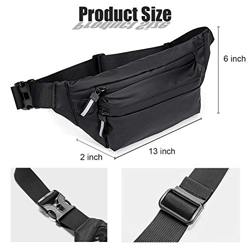 MOVOYEE-Water-Resistant-Fanny-Pack-for-Walking-Athletic-Hiking-Travel-Pocket-Running-Belt-iPhone-11-Pro-Max-Xs-Xr-8-7-6-Plus-Phone-Pouch-Waist-Bag-Men-Women-Leather-Sling-Chest-Bag-Over-The-Shoulder