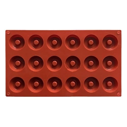 Molde de rosquillas de silicona, molde de rosquillas - Bandeja de rosquillas de silicona de 18 cavidades para hornear,Máquina de donuts multifuncional, bandeja de fabricación de bagels resistente a la