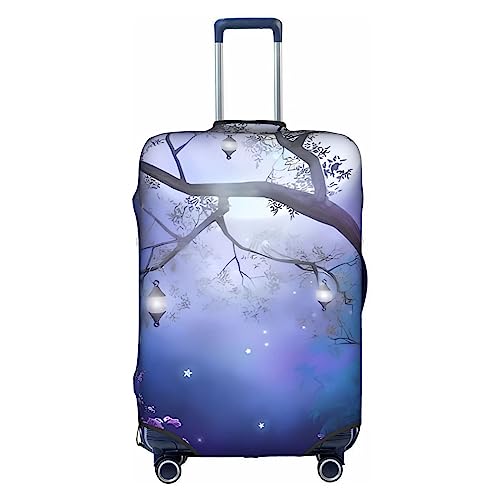 Housse de bagage fleurie pour protéger votre valise blanche lors de vos vacances