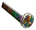 J Devlin Kal 110 Double Wheel Kaleidoscope Black Iridescent Stained Glass Gift for Dad
