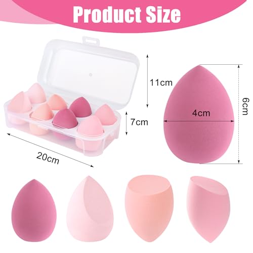 8 Stück Make up Schwamm Set, Beauty Blender Makeup Schwamm, Make Up Schwämmchen, Foundation Blending Beauty Sponge, Makeup Schwämmchen für Die Meisten Kosmetika