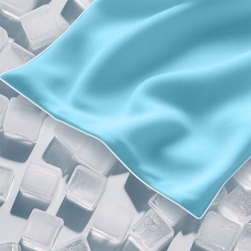 Cooling Blankets for Hot Sleepers - Summer Blanket Thin Lightweight Breathable Soft Double Side with Bag for Travel, Cooling Comforter for Couch Sofa, Keep Cool for Night Sweats (Blue 50"x60"