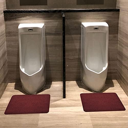 Urinal Mats for Men's Restrooms - 2 Pack Non-Slip Water Absorbent Floor Pads, Reusable & Washable Urinal Pee Protection Mats, Bathroom Floor Protector Rug