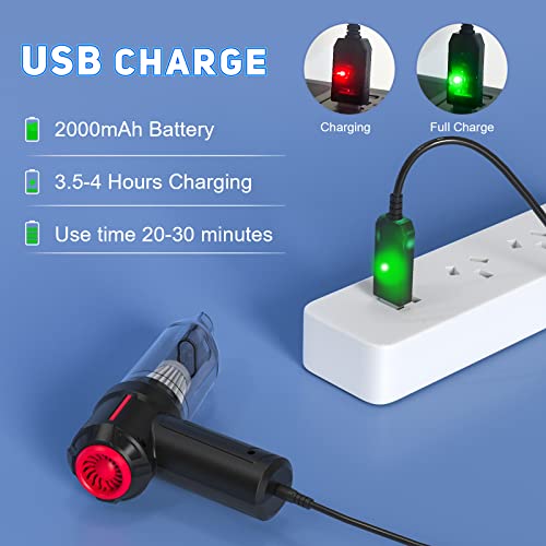 RaMokey Handheld Vacuum Cordless, Mini Car Vacuum Cleaner with 9000Pa/ 120W/ 12V High Power Cordless Rechargeable, car vaccum for Home/Office/Pet Hair - Image 5