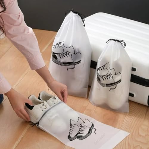 Image of Solitude Pack of 10 Shoe Bags for Travel, Drawstring Travel Shoe Bags for Packing, Dustproof Portable Travel Shoe Storage Bag for Men and Women