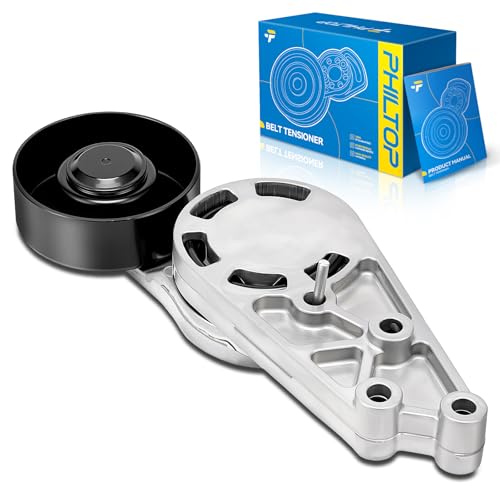 PHILTOP Belt Tensioner Assembly with Pulley Compatible with Audi A4 Quattro 2005-2008 2.0T, A4 2005-2008 2.0T, A4 Quattro 2002-2005 1.8T, A4 2002-2006 1.8T, OE# 999074A,89332FN,305332
