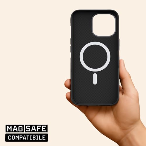 Image of AIBEX Aramid Fiber Mag-Saf Case Compatible for iPhone 16 Plus | Slim Protective Back Cover with Built-in Magnets | Wireless Charging Support | Camera Ring Stand | Shockproof with Air Guard Corners