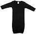 Earth Elements Baby Long Sleeve Gown 0-3 Months Black
