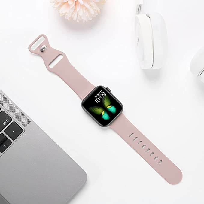 Image of TechMount Compatible with Apple Watch Straps 42mm 44mm 45mm 49mm Soft Silicone Luxury Sport Band Strap Compatible With Apple Watch Ultra Series 8 7 6 5 4 3 2 1 SE (NOT FIT WITH 38MM, 40MM,41MM)