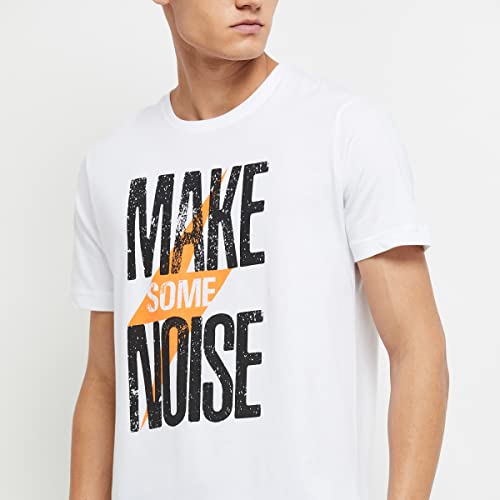 Image of Max Men's Printed Slim Fit Crew Neck T-Shirt