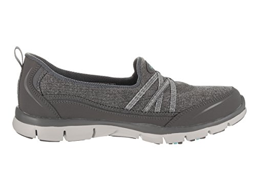 Skechers Gratis True Heart Womens Slip On Sneakers Charcoal 9