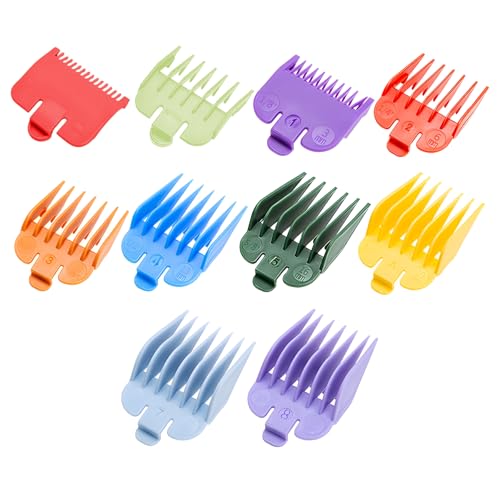 10 Pcs Clipper Guards for Wahl - Multicolor Hair Clipper Guide Combs, Universal Replacement Hair Clipper Limit Comb Set for Most Clippers Trimmers, Professional and Home Use, 1.5mm to 25mm