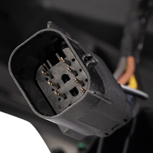 Image of TRQ Performance Driver and Passenger Side Headlight Assembly Set Black Housing Clear Lens Compatible with 15-20 Chevrolet Suburban 15-20 Chevrolet Tahoe Halogen Only