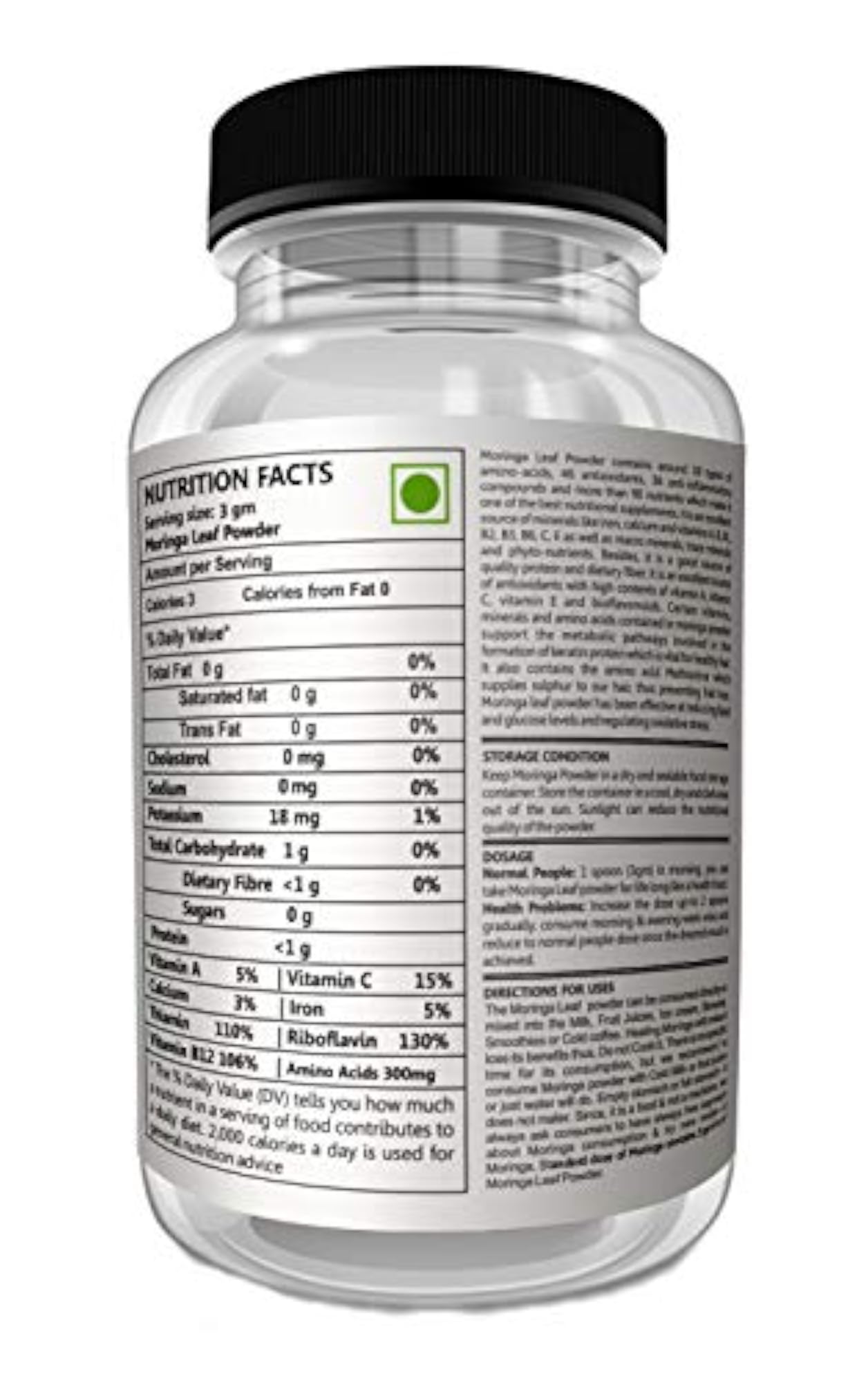 Heilen Biopharm Moringa Leaf Powder - 100 g