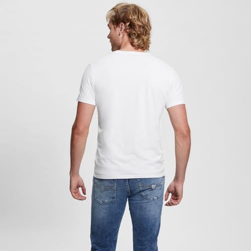 Guess Para Hombre. M2GI68KBA60 Camiseta Basic Logo Triangulo Blanco (S), Casual, AlgodóN, Manga Corta - 2