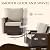 MELLCOM Patio Furniture Set, 3 Pieces Wicker Swivel Glider Chairs with Side Table and Thick Cushions, All Weather Rattan Bistro Set for for Porch, Garden, Backyard and Patio