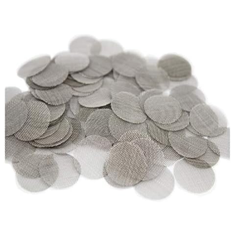 GODLOVEM 100 Pieces Stainless Steel Smoking Screens Pipe Screen Filters, 20mm Cover