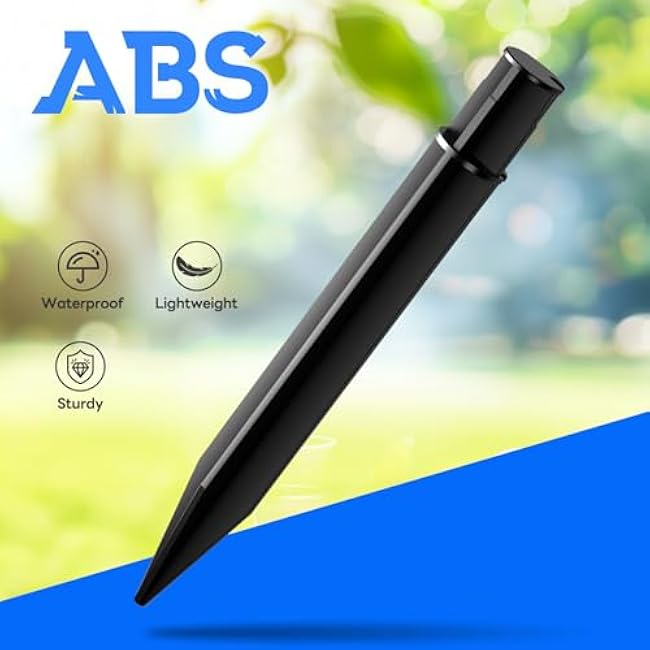 8 Pack Reinforced Ground Stakes, 0.83 x 8.27 Solar Lights Spikes, ABS Plastic Replacement Nails for Solar Pathway Lights Spot Lights Torch Lights Garden Lights