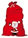 Idena 8580196 Sac de Noël, avec motif de Père Noël, rouge, 90 x 60 cm, en feutre, idéal comme cadeau