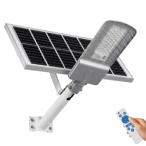 Image of Epyz 500 Watt Semi-Integrated Solar Street Light, Cold White Light | Aluminium Body, Outdoor with Remote and Dusk to Dawn, For Garden, Street, Lawn, 61LED, 37000mAh, Pack of 1