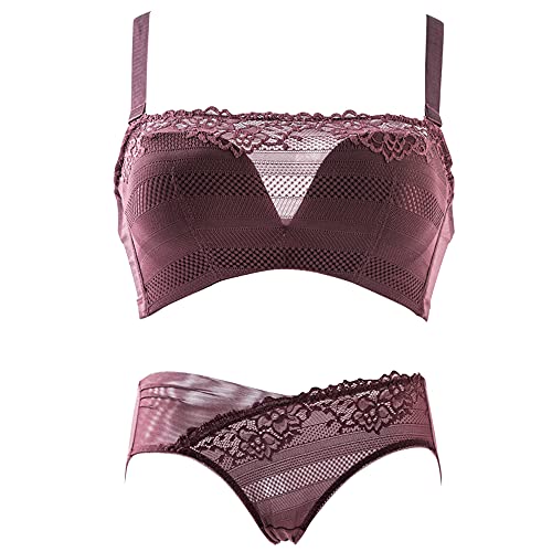 Ensemble de lingerie 2 pièces WENJUN rouge en dentelle transparente taille 190 B