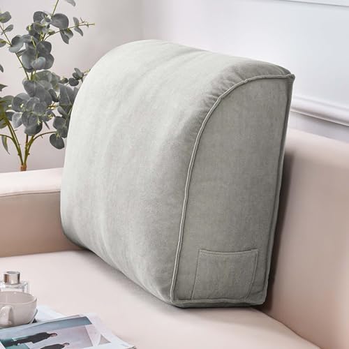 YWQJL Cojin Lectura Cama Respaldo para Cama Almohada De Lectura Ergonomica Cojin Lumbar Extraíble y Lavable Respaldo Sofa Cuña Almohada Triangular Cojines Sofa(#5,70x20x35cm)