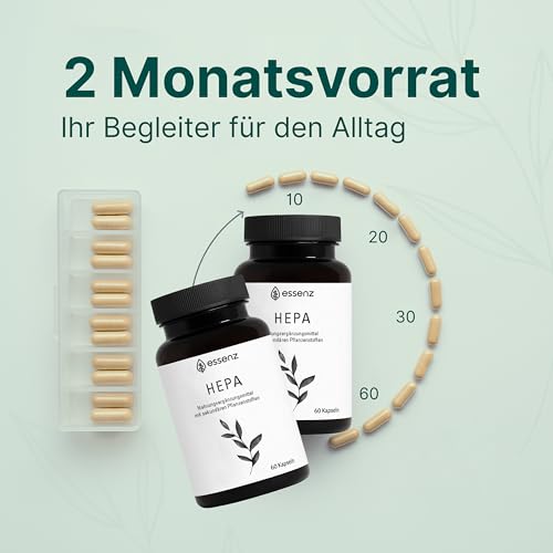 ESSENZ Hepa 2x60 Kapseln - Hochwertige Kapseln mit Mariendistel-, Artischocken- & Löwenzahn-Extrakt 4