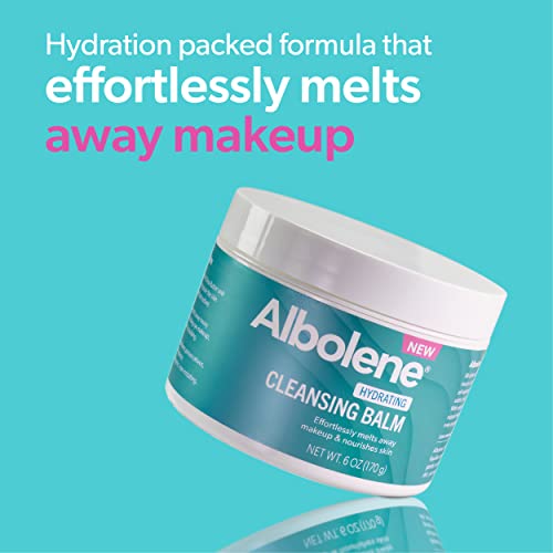 Albolene Cleansing Balm - Hydrating Makeup Remover & Face Wash with Shea Butter & Jojoba Oil - Gently Dissolves Waterproof Makeup - Fragrance-Free - Dermatologist-Developed - 6 oz (Pack of 1)