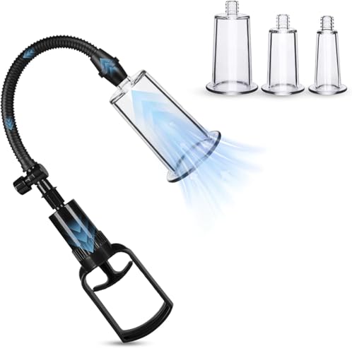 BDSMJOY Nippelsauger Brustwarzen Vagina Pumpe BDSMs Spielzeug hart Muschipumpe erotisches Sexspielzeug für Frauen Paare extrem Sex Klitoris Vakuumpumpe mit 3 Starke Saugnäpfen (1 + 3)