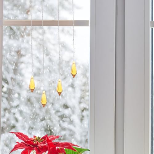 GANAZONO 10pcs Elegant Glass Teardrop Pendant Prisms for Chandelier and Bead Curtain, Featuring Excellent Light Refraction and Easy Installation for Decorative Setups and Lighting - Image 8