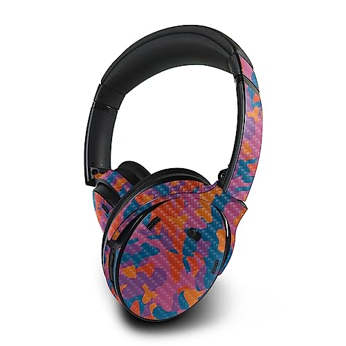 Image of MightySkins Carbon Fiber Skin Compatible with Bose QuietComfort 45 Headphones Pop Camouflage | Protective, Durable Textured Carbon Fiber Finish | Easy to Apply | Made in The USA