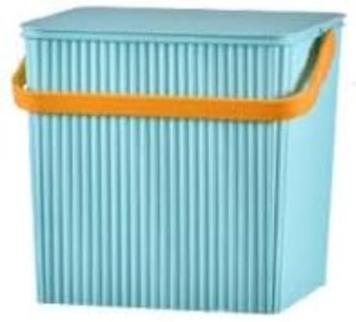 MLTUN MAKAN 蓋付き入浴用スツール 幼稚園のおもちゃ 四角い釣り用厚みのあるポータブルランドリー収納バケツ 防災 盗難防止 洗車 洗濯 つけ置き洗い 掃除 洗濯槽 大容量 日用品 ガーデニング 多機能 (草の緑,スクエアバケツ)