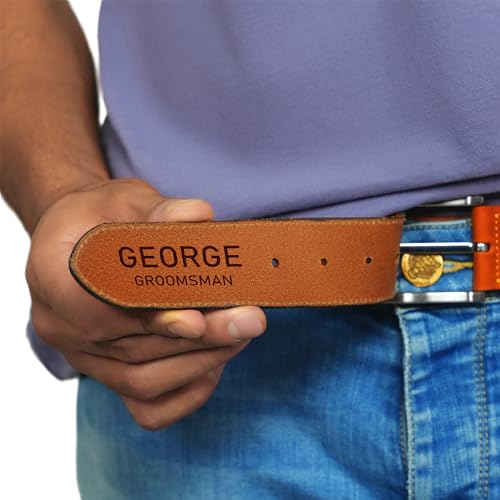 Personalized Groomsmen Leather Belt, Custom Leather Belt Best Man Proposal Ideas, Groomsmen Gifts, Bachelor Party Gift, Leather Gift for Man