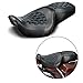 Two-UP Motorcycle Rider Passenger Seat Fit for Harley Touring Road King 1997-2007 Street Glide 2006-2007 (Blue Stitching)