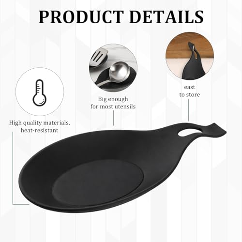 6pcs Spoon Rest, Teaspoon Rest, Spoon Rest Ceramic, Space Saving Design, Suitable for Accommodating Kitchen Utensils and Maintaining Hygiene - Image 4