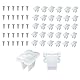 ALLY-MAGIC Led Streifen Halterung Wsserdichter LED-Lichtstreifenclips Montagehalterung Clips Kabelclips Befestigungsklemmen mit Schrauben Passend für 5-6 mm Silikon LED Streifen Halterung E22-DDKK
