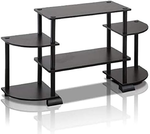 Furinno Turn-N-Tube Rounded Corner TV Entertainment Center, Espresso/Black