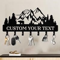 Portachiavi Da Parete Personalizzato In Legno Con Nome, 4 Ganci In Metallo, Regalo Casa - 2