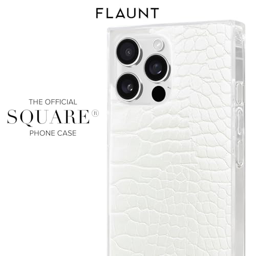 Flaunt Official Square iPhone 16 Pro Case - White Crocodile - image 9