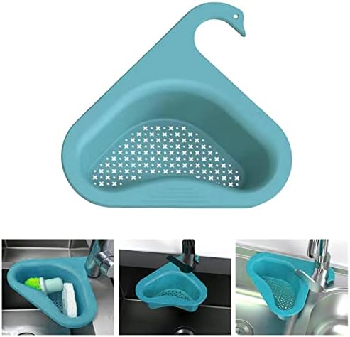 Hangarone Sink Drain Strainer Basket, Multifunction Sink Strainer Kitchen Food Catcher For Filter Kitchen Waste And Wash Vegetables Fruits, Blue