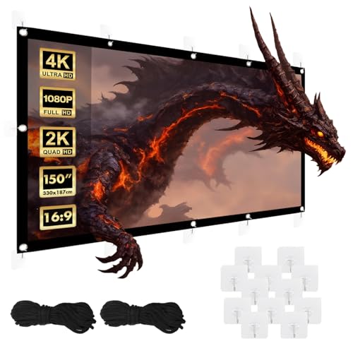 Maclean Écran de Projection Portable – Écran de Projection Portable en Polyester de qualité...