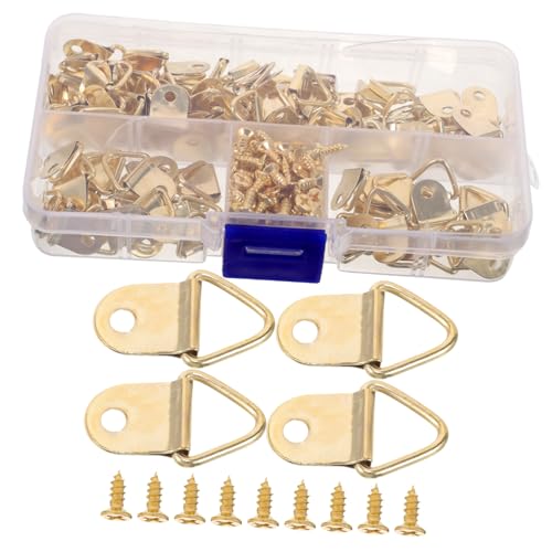 Artibetter 100sätze Teiliges Metall Dreieck-ringhaken Mit Schrauben Stabile Bilderrahmenhaken Für Fotos Gemälde Poster Vielseitige Aufhängehaken Für Zuhause Und Büro