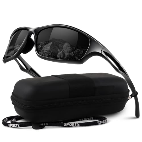 LINVO Sonnenbrille Herren Polarisiert Verspiegelt Sportbrille Autofahren Angeln Fahrradbrille mit 100% UV400 Schutz Cat 3 CE