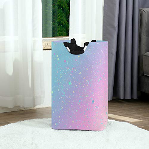 Senya Large Storage Basket Collapsible Organizer Bin Laundry Hamper For Nursery Clothes Toys, Unicorn Background With Rainbow #TOP3