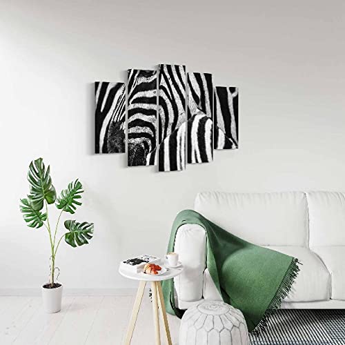 Tableau Zebra en bois et polyester multicouleur pour decoration murale - 2