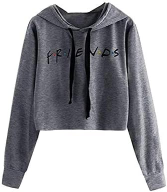 Women’s Teen Girls Casual Loose Top Letters Print Pullover Friend Hoodie Sweatshirt Friend TV Show Merchandise